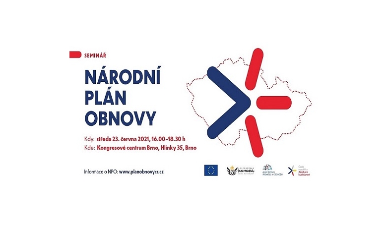 Pozvánka na seminář Národní plán obnovy 23. 6. 2021 v Brně